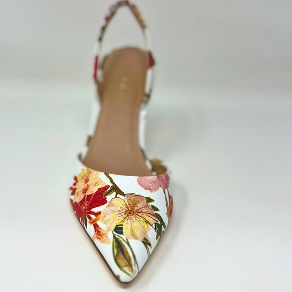 Marc Fisher Floral Print Hadya Slingback Pump Size 7 - Picture 7 of 16